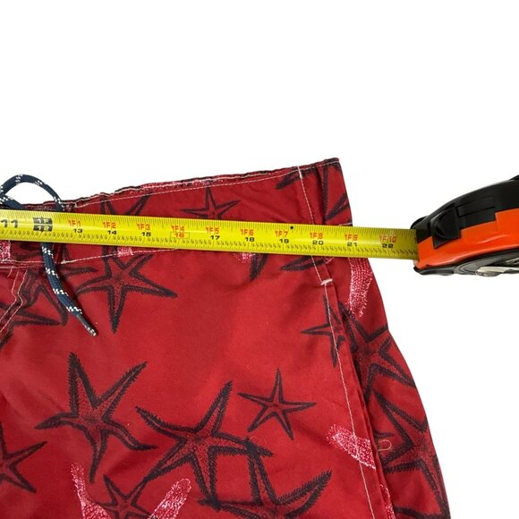 Chaps Swim Trunks Mens XXL Red Starfish Print Board Shorts Beachwear Swim Trunks - Picture 8 of 8